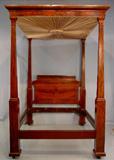 357 - Period mahogany empire full tester plantation bed, 8ft 8in. T, 72in. L, 64in. W, great original condition, from Mobile estate, ca. 1840.