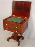 510 - Mahogany empire work stand, ca. 1840, 30in. T, 23in. W, 18in. D.