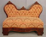 509 - Mahogany empire slipper sofa, ca. 1840, 32in. T, 40in. W, 19in. D.