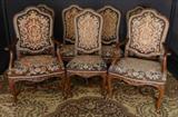 102 - Once in a Lifetime Chance for a Set of Fourteen 19th Century Scenic Needlepoint, Dining Chairs, Four Arm and Ten Sides.