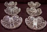 213a - Matching set of 6 cut glass fruit bowls, 6in. Dia.