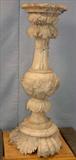 237 - Carved oversized alabaster pedestal, 39in. T, 15in. Dia.