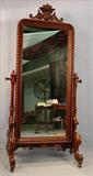250 - Walnut American Victorian Chevelle mirror att. to Mitchell and Rammelsberg.