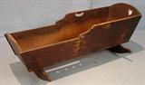 354 - Primitive baby cradle, 19in. tall, 49in. long, 17in., deep ca.1840.