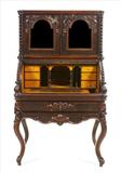 114 - Magnificent Rosewood Rococo Secretary by Thomas Brooks.