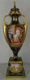 118a - A Fine Pair of 19th Century Palatial ROYAL VIENNA Scenic Urns , 3 Ft. 1 In. H.