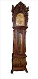 121 - Fine Horner Carved Oak 9 Tube Grandfather Clock