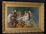 132 - 19th Century Oil Painting on Canvas , artist signed , 3 Ft. 9 In. L. , 2 Ft. 8 In. H.