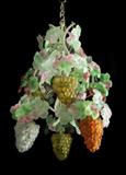 143 - Large Antique Venetian 7 Light Grape Bunch Chandalier