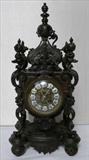 150 - Tiffany Ornate Bronze Clock 17 .5 In. H.