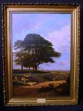 151 - Large 19th Century signed Oil on Canvas, 3Ft. 6 In. H. , 2 Ft. 5 In. W. overall, 5ft. T, 4ft. W