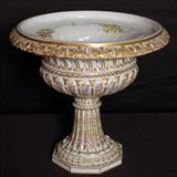 156 - 19th Century Sevres Compote. 9 12 In. H. , 10 .5 In. D