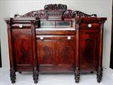 159 - Period empire sideboard by Anthony Quervelle 6ft. L, 5ft. 1in. T, 2ft. D. ca. 1840