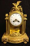 162 - Tiffany Gilt Bronze and Beveled Glass Clock. 14 In. H.