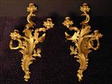 161 - Pair of 19th Century Gilt Bronze Sconces. 23 In. H. , 12 In. W.