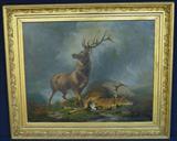 165 - Large Oil Painting on Canvas , Signed and Dated 1855. 3 Ft. L. X 2 Ft. 5 In.