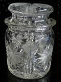 172 - Large Cut Glass Covered Jar 7 In. H. , 5 In. , D.