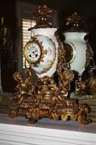 1202 - 3 piece Victorian Clock set.
