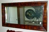 207 - Ogee flame mahogany mirror, ca. 1850, 22in. T, 34in. W.