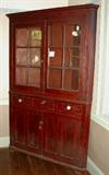 215 - Cherry 2 piece corner cabinet, ca. 1820, 81in. T, 54in. W, 21in. D.