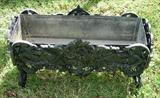 234 - Black cast iron flower  pot.