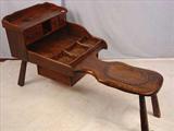 276 - Pine primitive cobblers bench, larger than most, 31in. T, 26in. W, 55in. L, pegged together, ca. 1880.