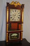 281 - Federal clock with eagle on top, spring driven , ca. 1840. 38in. T, 17in. W, 6in. D, ca. 1840.