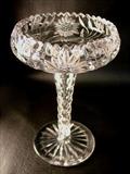283 - Brilliant cut glass compote, 9in. T, 6in. D,