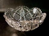 297 - Brilliant cut glass bowl, signed Libby, 3in. T, 8in. Dia.