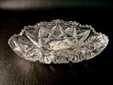 299 - Brilliant cut glass dish signed Clark, 7in. W.