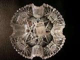 500 - Brilliant cut glass finger bowl, unusual pattern, 6in. Dia.