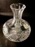 502 - Brilliant cut glass carafe, 8in. T.