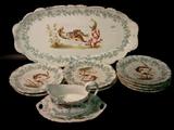 512 - 11 piece T & V Limoges fish set.