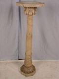 516 - Extra tall marble Victorian pedestal, 45in. T, 14in. W, 9in. D.