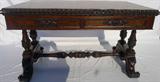 1140 - Large and Rare Rosewood folding two drawer writing table att. to J.&J. MEEKS.