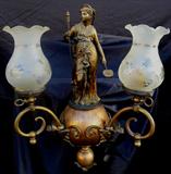 1144 - Fine Pair of Figural Gas Wall Sconces.
