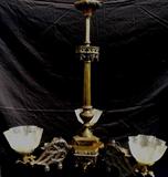 1143 - Large rare Gothic Gasolier.