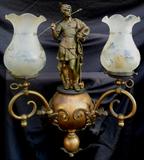 1144 - Fine Pair of Figural Gas Wall Sconces.