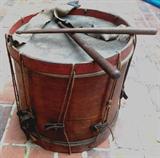 1303 - Confederate drum used by drummer boy who played while the troops marched into battle at Gettysburg.
