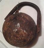 1309 - Civil War era horse tether, or tie down, cast iron.