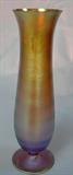 168 - Steuben Iridescent Art Glass Vase Signed Aurene 9in. T. X 3in. Dia.