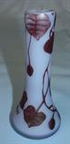 200 - Signed Marny Blue and Amethyst Cameo Art Glass Vase 5.5in. T. X 2. in. Dia.