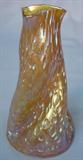 209 - Possibly Tiffany Iridescent Twisted Art Glass Vase 7.5 in. T. X 4 in. Dia.
