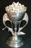 220 - Silver Plate Presentation Loving Cup Inscribed June 4, 1879 7.75 in. T. X 4.5 in.