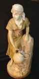 290 - Signed Royal Dux Statue of Rachel at the Well 25 in. T. X 9 in. W.
