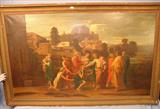013 - Oil on Canvas Framed Jesus Healing The Blind Man, Attr. To Dumaresq Edouard Armand (1826 - 1895) 6ft. 8in X 4ft. 6in. Old restoration