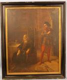 042 - Alexandre M. Colin (1798 - 1873), Salon de 1869 Paris Labeled on Back, 32in. X 39 in. Image, Frame 39in. X 46 in. Title El Cid