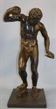 047 - 19th Century Bronze, Discus Thrower, 22.5in. T X 12in.