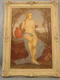 064 - Walter Parke 1909, Nude with Water Vassal Oil on Masonite, 1939, 24in. X 36in. Frame Size 32in. X 44in.
