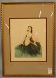 066 - Josef Pierre Nuyttens, Signed, Etching of Nude, (1885 - 1960) Image 8in. X 10in., Frame 15in. X 20.5in.